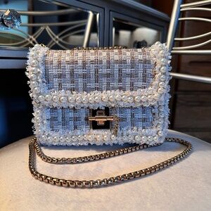 Tweed Pearl Purse
